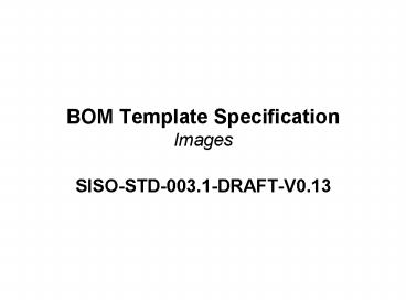 BOM Template Specification Images