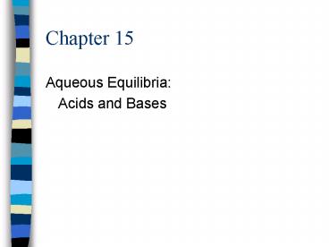 Aqueous Equilibria: