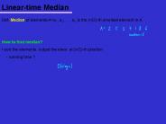 Linear-time Median