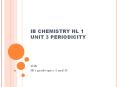 IB CHEMISTRY HL 1 UNIT 3 PERIODICITY PowerPoint PPT Presentation