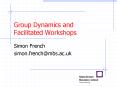 Group Dynamics and Facilitated Workshops PowerPoint PPT Presentation