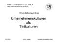 Unternehmenskulturen als Teilkulturen PowerPoint PPT Presentation