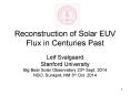 Reconstruction of Solar EUV Flux in Centuries Past PowerPoint PPT Presentation
