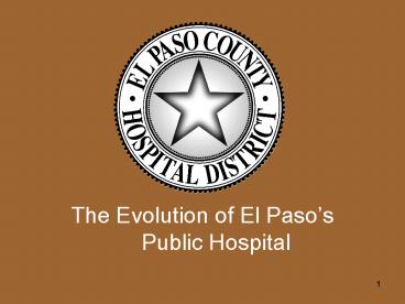 The Evolution of El Paso