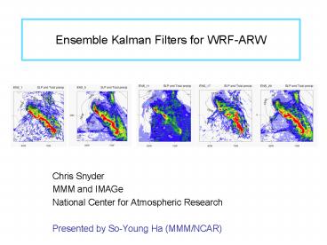 Ensemble Kalman Filters for WRF-ARW