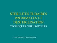 STERILITES TUBAIRES PROXIMALES ET DESTERILISATION
