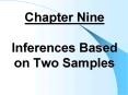 Chapter Nine Inferences Based on Two Samples PowerPoint PPT Presentation