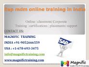 sap mdm online training in india