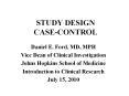 STUDY DESIGN CASE-CONTROL PowerPoint PPT Presentation