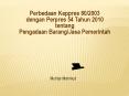 Perbedaan Keppres 80/2003 PowerPoint PPT Presentation