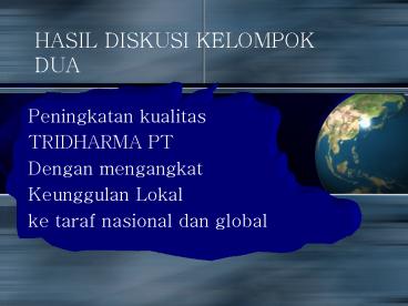 HASIL DISKUSI KELOMPOK DUA