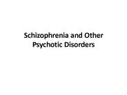 Schizophrenia and Other Psychotic Disorders