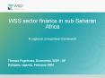 WSS sector finance in sub-Saharan Africa  A regional comparison framework PowerPoint PPT Presentation