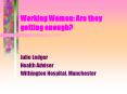 Working Women: Are they getting enough? PowerPoint PPT Presentation