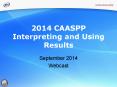 2014 CAASPP Interpreting and Using Results PowerPoint PPT Presentation