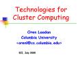 Technologies for Cluster Computing PowerPoint PPT Presentation
