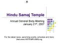 Hindu Samaj Temple PowerPoint PPT Presentation