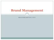 Brand Management