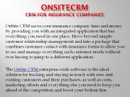 Onsite CRM for Insurance Companies