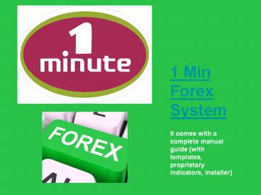 1 Min Forex System