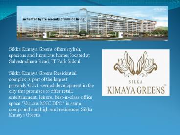 Sikka Kimaya Greens Layout