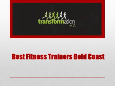 Best Fitness Trainers Gold Coast