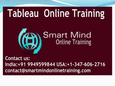 Online Tableau Training in USA, UK, Canada, Malaysia, Australia, India,