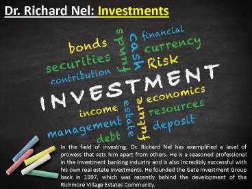Dr Richard Nel