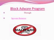 Blocks Adware Program Through Spyware Remover
