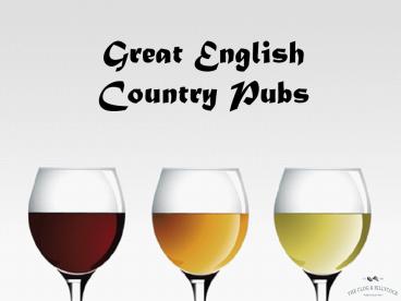 Great English Country Pubs