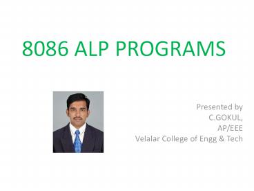 8086 assembly language Programs