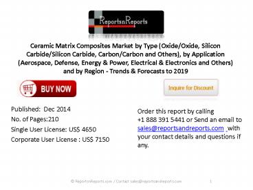 PPT – Ceramic Matrix Composites Market Analysis & Forecast from 2014 to ...
