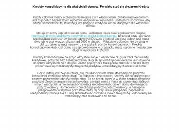 kredyt konsolidacyjny.ppt
