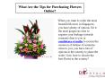 What Are the Tips for Purchasing Flowers Online? PowerPoint PPT Presentation