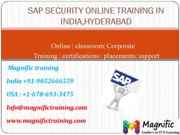 Sap security online training in india,hyderabad