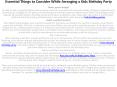 Essential Things to Consider While Arranging a Kids Birthday Party PowerPoint PPT Presentation