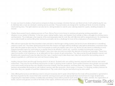 Contract Catering