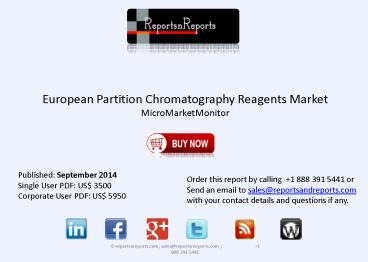 European Partition Chromatography Reagents Industry Growth & Analysis by 2018