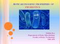 anticarcinogenic properties of probiotics PowerPoint PPT Presentation