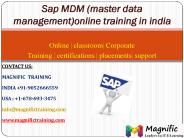 Sap mdm (master data management)online training in india