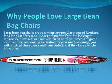 Why People Love Large Bean Bag Chairs