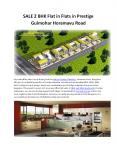 Looking 3BHK Flats for sale in Prestige Gulmohar Bangalore