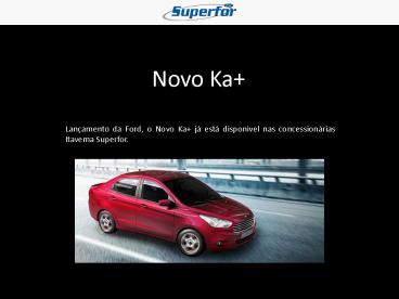 Novo Ford Ka+