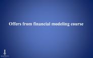 Offers from financial modeling course