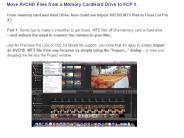 Import AVCHD clips from a Memory Card to FCP X