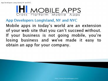 App Developers Long Island