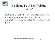 Black Belt Certification in Pune