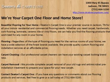 Carpet cleaning jackson, tn