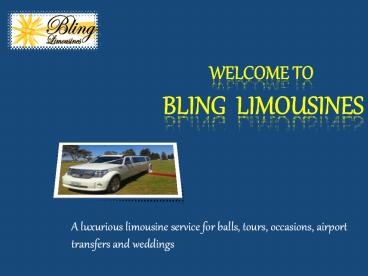 Perth Limo Hire Services offered by Bling Limousines