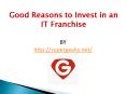 Good Reasons to Invest in an IT Franchise PowerPoint PPT Presentation